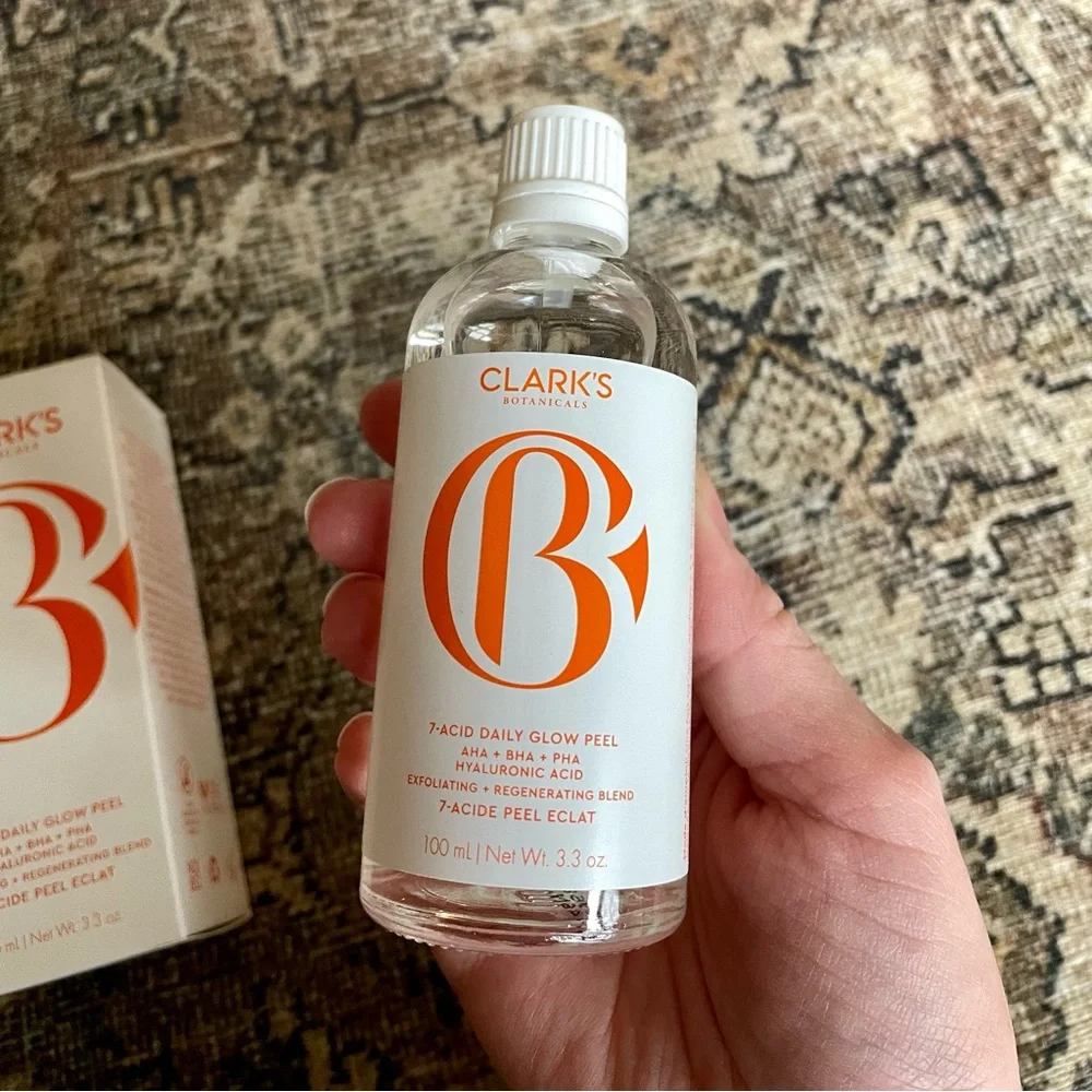 Clark’s Botanicals 7 Acid Daily Glow Peel - Full Size 3.3 oz